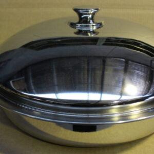 Stainless Frypan - 37cm - No Handles plus Lid - Duo Clad