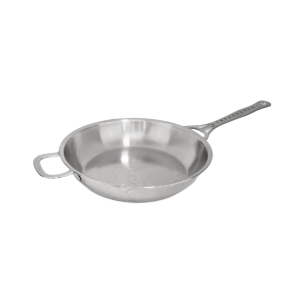 Stainless Satay Frypan - 28 cm - Welded Double Handles (long and short handles) - Image 4